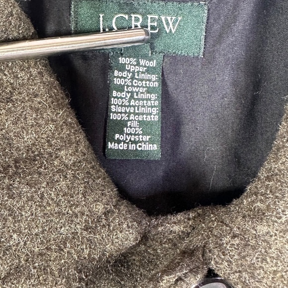 J. Crew Men's Uniform Green Insulated Wool Jacket Size S - Picture 5 of 11